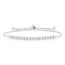 Load image into Gallery viewer, Luminesce Lab Grown 2 Carat Diamond Bolo Bracelet in Sterling SIlver