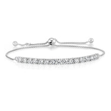 Load image into Gallery viewer, Luminesce Lab Grown 3 Carat Diamond Bolo Bracelet in Sterling Silver