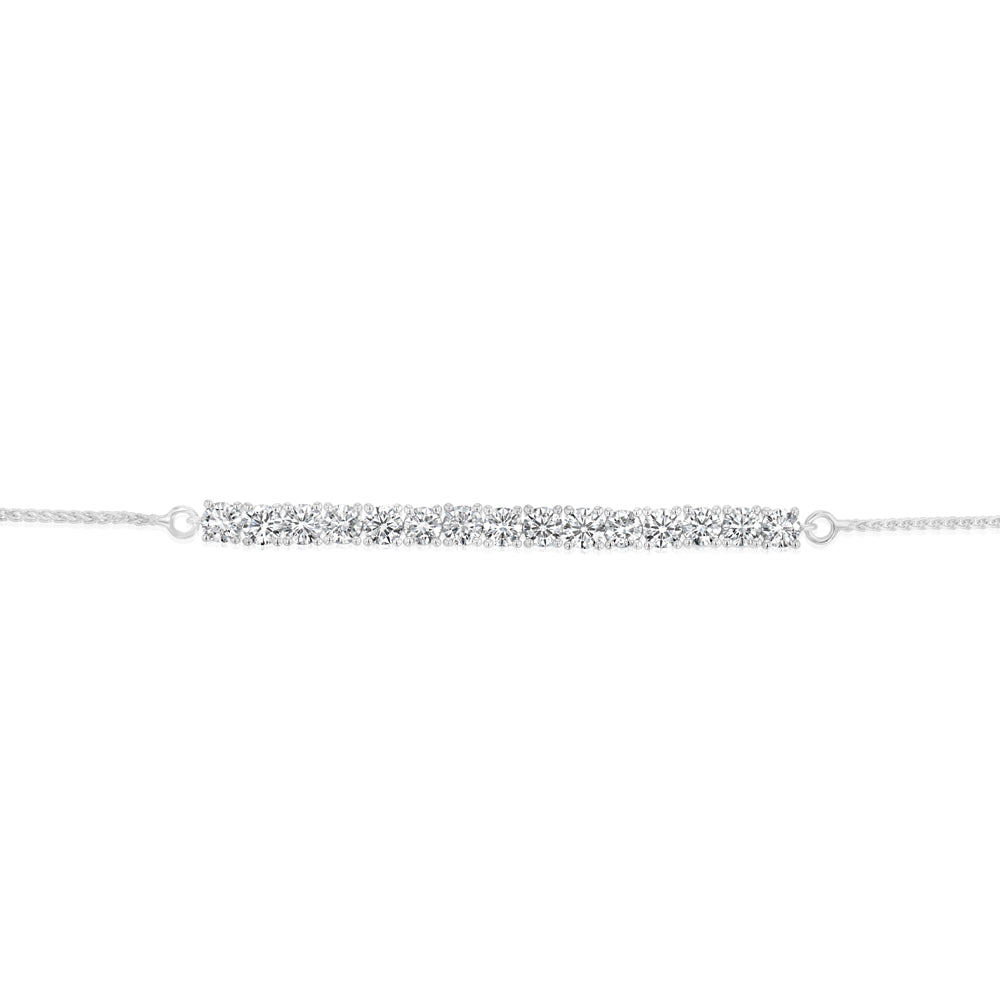 Luminesce Lab Grown 3 Carat Diamond Bolo Bracelet in Sterling Silver