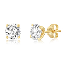 Load image into Gallery viewer, Luminesce Lab Grown 2 Carat Diamond Stud Earrings in 9ct Yellow Gold