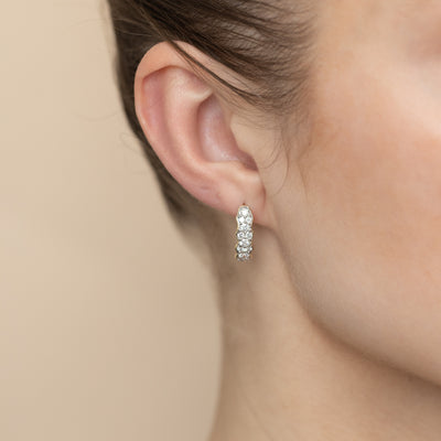 Luminesce Lab Grown 1 Carat Diamond Hoop Earrings in 9ct Yellow Gold