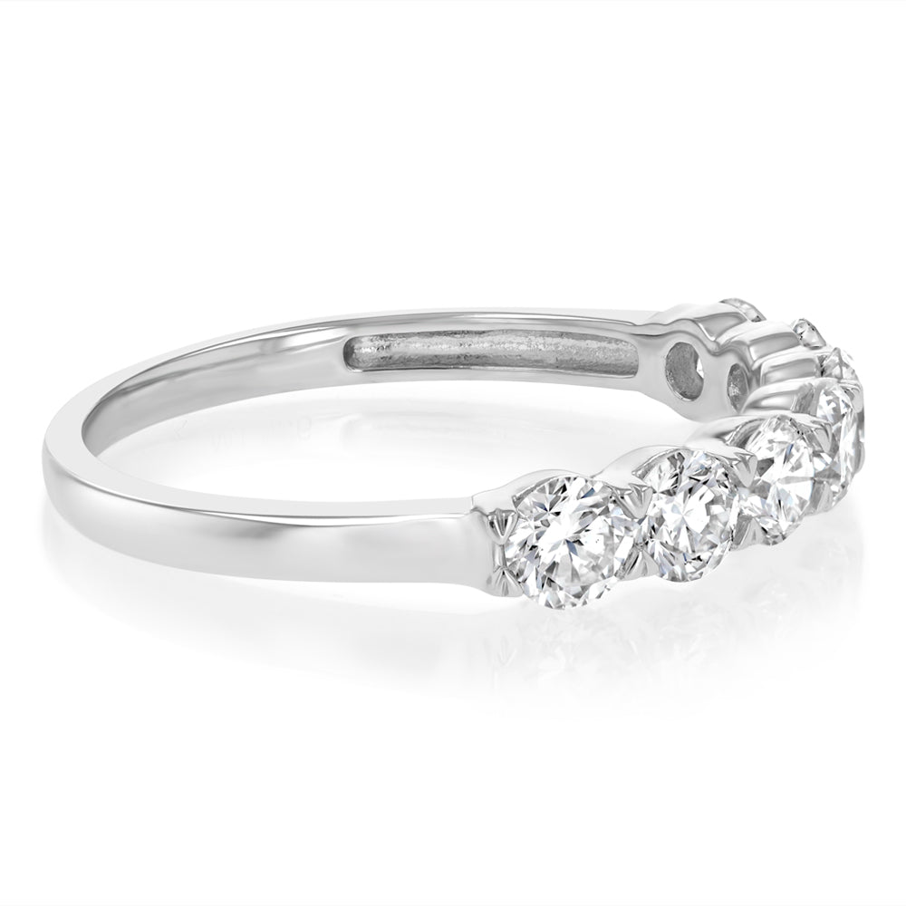 Luminesce Lab Grown 1 Carat Eternity Ring in Sterling Silver