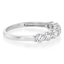 Load image into Gallery viewer, Luminesce Lab Grown 1 Carat Eternity Ring in Sterling Silver