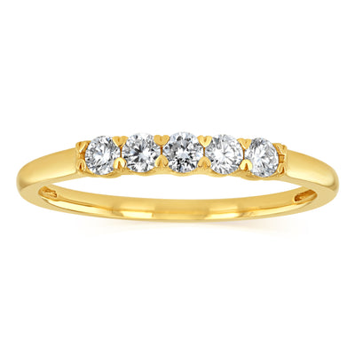 Luminesce Lab Grown 1/4 Carat Eternity Ring in 9ct Yellow Gold