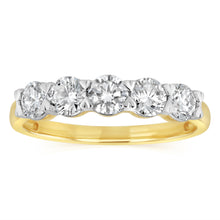 Load image into Gallery viewer, Luminesce Lab Grown 1 Carat Eternity Ring in 9ct Yellow Gold