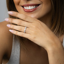 Load image into Gallery viewer, Luminesce Lab Grown 1 Carat Eternity Ring in Sterling Silver