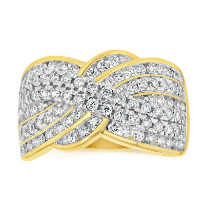 Luminesce Lab Grown 1 Carat Diamond Ring in 9ct Yellow Gold