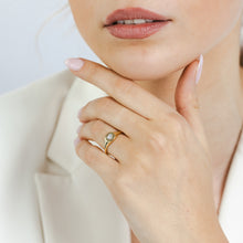 Load image into Gallery viewer, Luminesce Lab Grown 1 Diamond Heart Ring in 9ct Yellow Gold