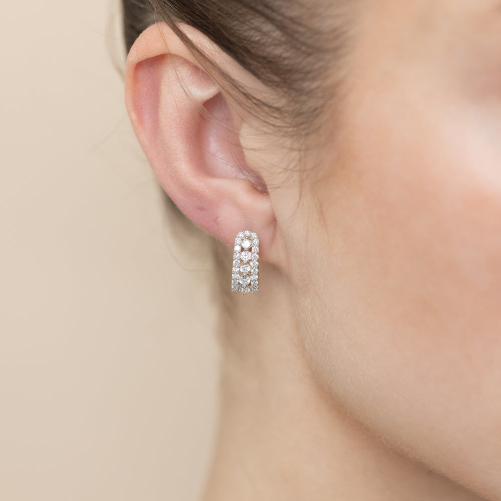 Luminesce Lab Grown1 Carat Diamond Hoop Earrings in 9ct Yellow Gold