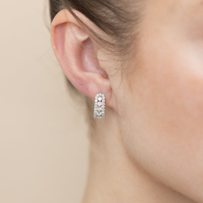 Luminesce Lab Grown1 Carat Diamond Hoop Earrings in 9ct Yellow Gold