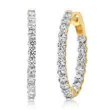 Load image into Gallery viewer, Luminesce Lab Grown1 Carat Diamond Hoop Earrings in 9ct Yellow Gold