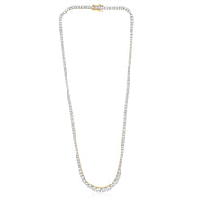 Load image into Gallery viewer, Luminesce Lab Grown 10 Carat Diamond Tennis Necklace in Sterling Silver