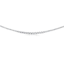 Load image into Gallery viewer, Luminesce Lab Grown 10 Carat Diamond Tennis Necklace in Sterling Silver