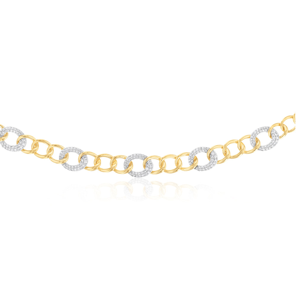 Luminesce Lab Grown 4.5 Carat Diamond Necklace in 9ct Yellow Gold