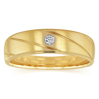 Luminesce Lab Grown Gents Ring in 9ct Yellow Gold