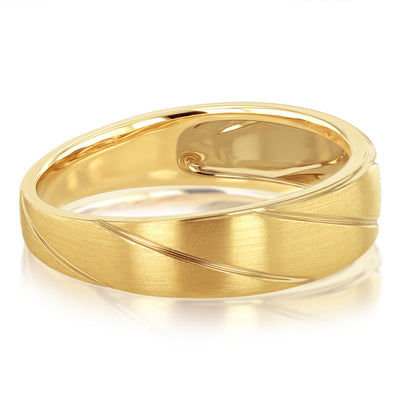Luminesce Lab Grown Gents Ring in 9ct Yellow Gold