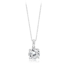 Load image into Gallery viewer, Luminesce Lab Grown 3 Carats Diamond Solitaire Pendant on Adjustable Chain in 9ct White Gold