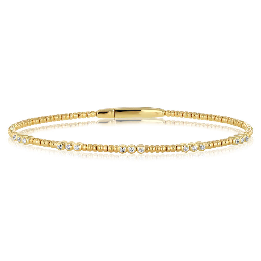 Luminesce Lab Grown 1/6 Carat Diamond Bangle in 9ct Yellow Gold