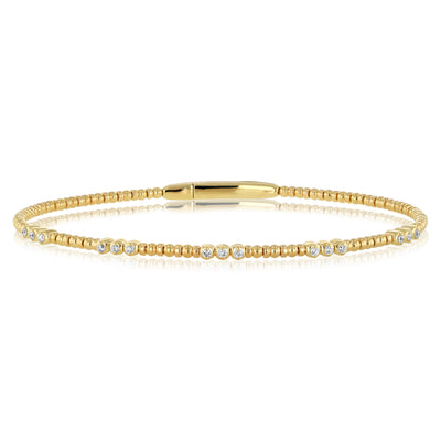 Luminesce Lab Grown 1/6 Carat Diamond Bangle in 9ct Yellow Gold