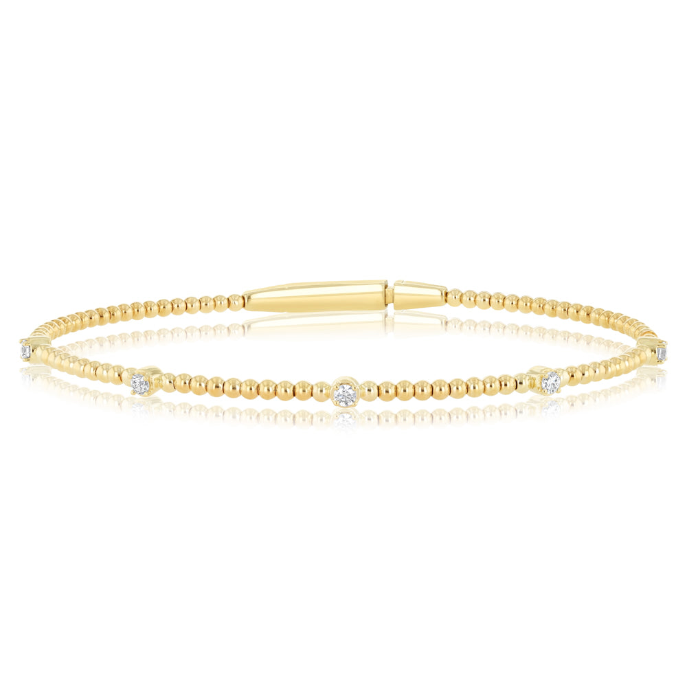 Luminesce Lab Grown 1/5 Carat Diamond Bangle in 9ct Yellow Gold
