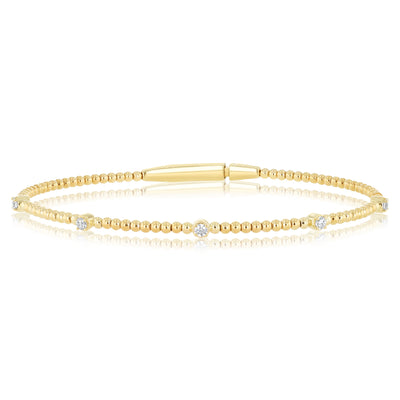 Luminesce Lab Grown 1/5 Carat Diamond Bangle in 9ct Yellow Gold