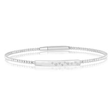 Load image into Gallery viewer, Luminesce Lab Grown 0.09 Carats Diamond Bangle in Sterling Silver