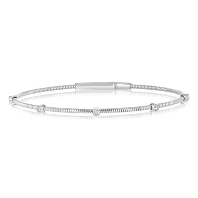 Luminesce Lab Grown 0.23 Carats Diamond Bangle in Sterling Silver