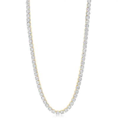 Luminesce Lab Grown 20 Carats Diamond Tennis Necklace in 9ct Yellow Gold