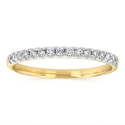 Luminesce Lab Grown 1/5 Carat Diamond Eternity Ring in 9ct Yellow Gold