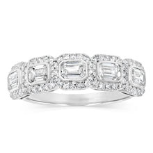 Load image into Gallery viewer, Luminesce Lab Grown 1 Carat Diamond Halo Ring in Sterling Silver