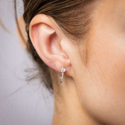 Luminesce Lab Grown 0.60 Carat Diamond Hoop Earrings in 9ct Yellow Gold