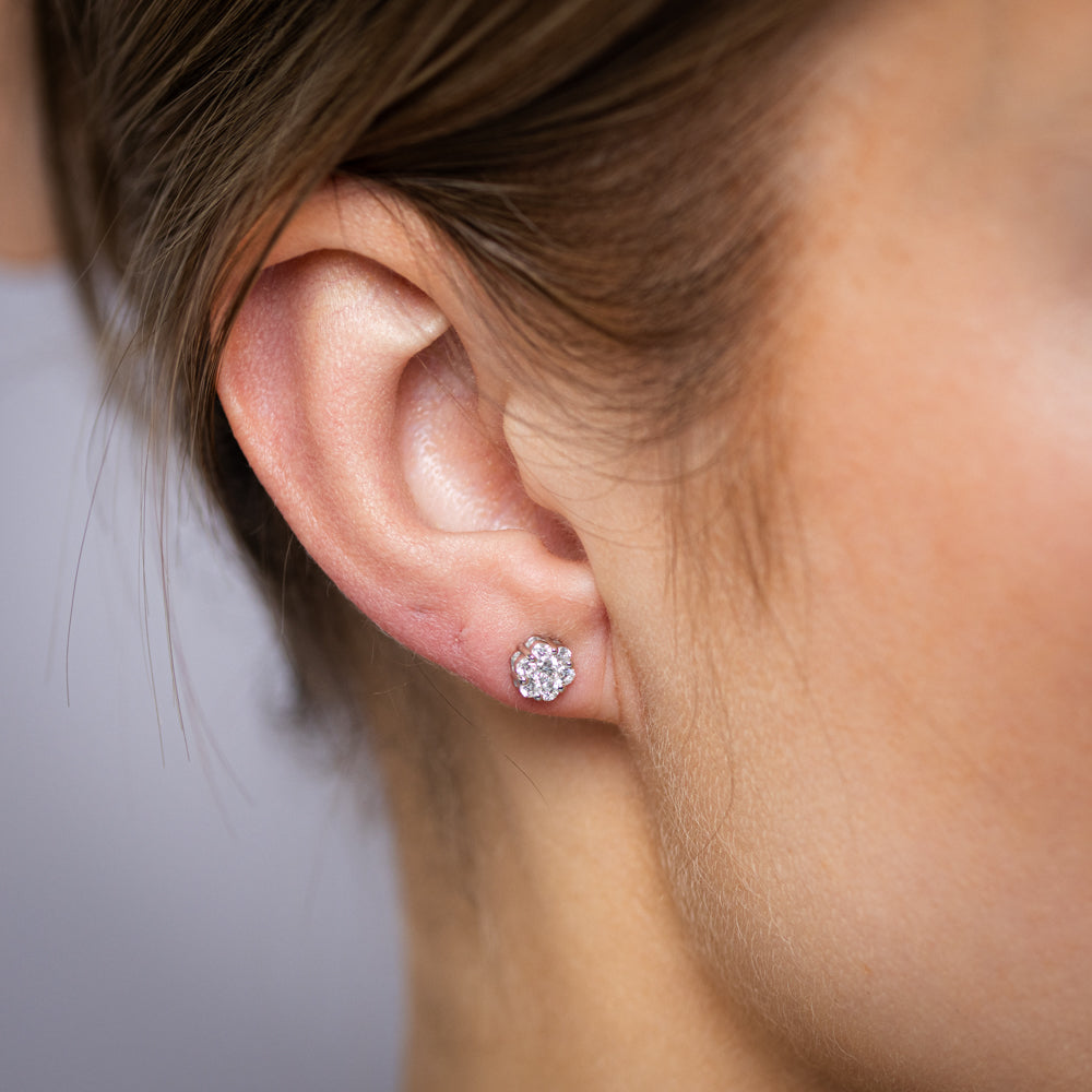 Luminesce Lab Grown 1/2 Carat Diamond Stud Earrings in 9ct White Gold