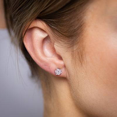 Luminesce Lab Grown 1/2 Carat Diamond Stud Earrings in 9ct White Gold