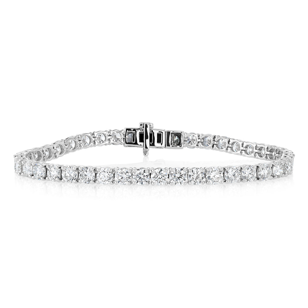 Luminesce Lab Grown 10 Carats Diamond 18cm Tennis Bracelet in 9ct White Gold
