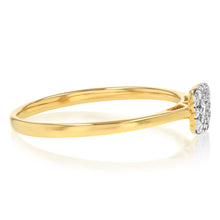 Load image into Gallery viewer, Luminesce Lab Grown 0.15 Carat Diamond Cluster Dress Ring in 9ct Yellow Gold