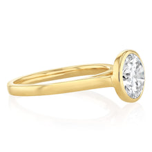 Load image into Gallery viewer, Luminesce Lab Grown 2 Carat Diamond Solitaire Bezel Ring in 14ct Yellow Gold