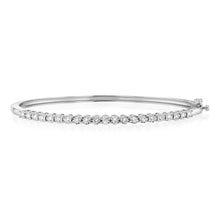 Load image into Gallery viewer, Luminesce Lab Grown 1/2 Carat Diamond Bangle in Sterling Silver