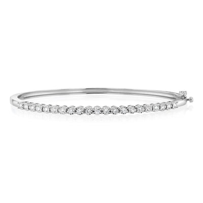 Luminesce Lab Grown 1/2 Carat Diamond Bangle in Sterling Silver