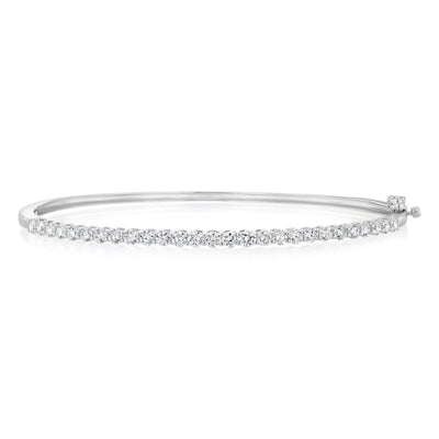 Luminesce Lab Grown 1.5 Carats Diamond Bangle in Sterling Silver