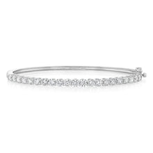Load image into Gallery viewer, Luminesce Lab Grown 3 Carat Diamond Bangle in Sterling Silver