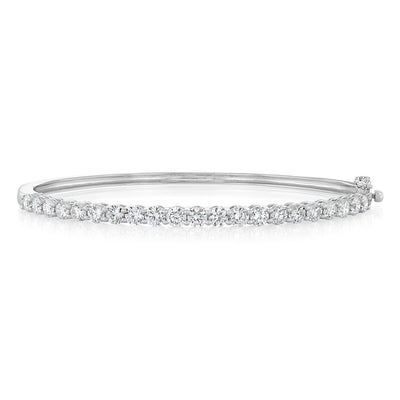 Luminesce Lab Grown 3 Carat Diamond Bangle in Sterling Silver