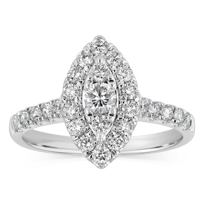 Luminesce Lab Grown 3/4 Carat Diamond Marquise Ring Shape in 9ct White Gold