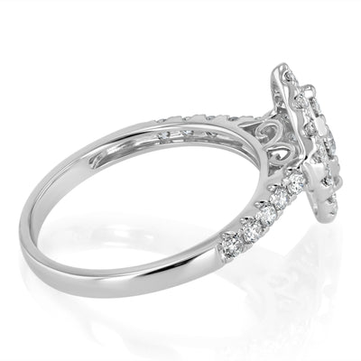 Luminesce Lab Grown 3/4 Carat Diamond Marquise Ring Shape in 9ct White Gold
