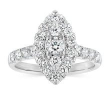 Load image into Gallery viewer, Luminesce Lab Grown 1 Carat Diamond Marquise Ring Shape in 9ct White Gold