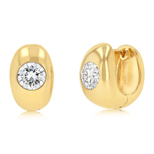 Load image into Gallery viewer, Luminesce Lab Grown 1.5 Carats Diamond Hoop Earrings in Gold Plated Sterling Silver