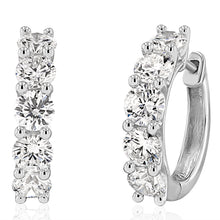 Load image into Gallery viewer, Luminesce Lab Grown 1 Carat Diamond Hoop Earrings in Sterling Silver
