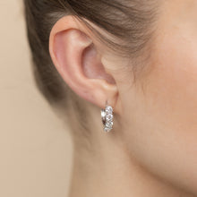Load image into Gallery viewer, Luminesce Lab Grown 3 Carats Diamond Hoop Earrings in Sterling Silver
