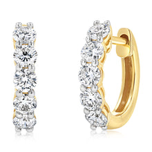 Load image into Gallery viewer, Luminesce Lab Grown 1 Carat Diamond Hoop Earrings in 9ct Yellow Gold