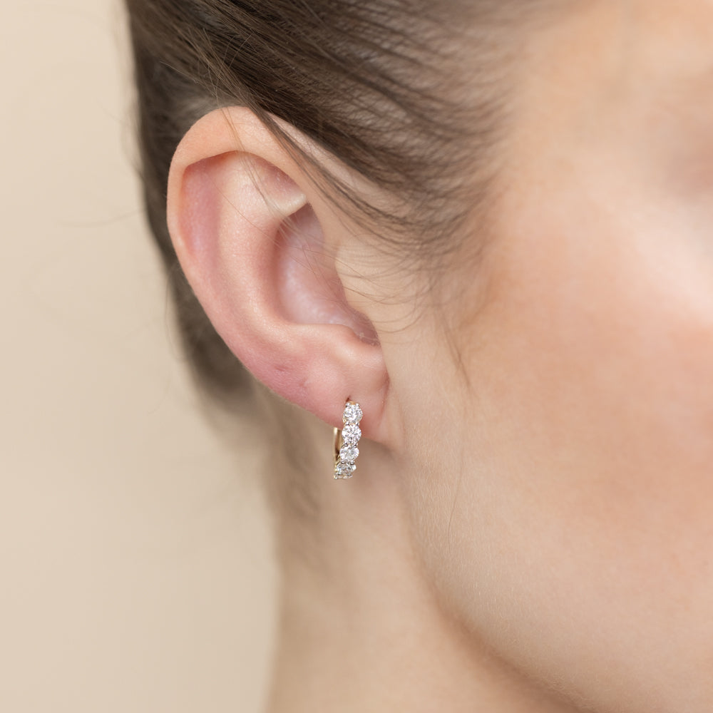 Luminesce Lab Grown 1 Carat Diamond Hoop Earrings in 9ct Yellow Gold