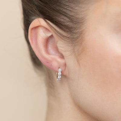 Luminesce Lab Grown 1 Carat Diamond Hoop Earrings in 9ct Yellow Gold